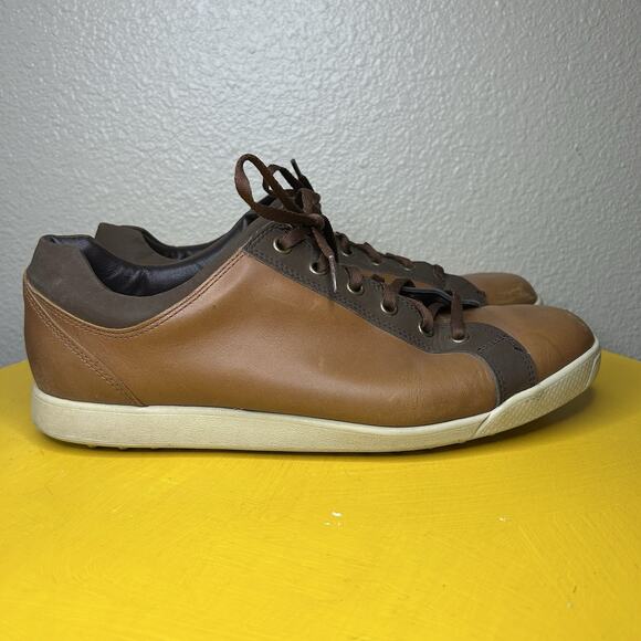 FootJoy FJ Contour Casual Mens 10 M Brown Leather 54222 Spikeless Golf Shoes - Picture 1 of 16